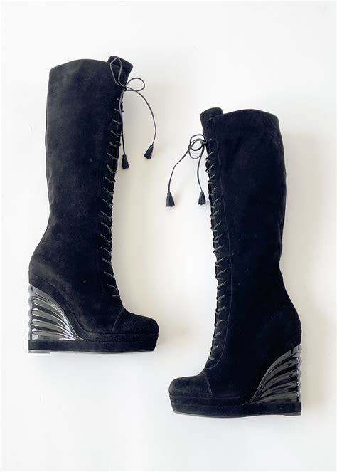 boots yves saint laurent y|saint laurent platform boots.